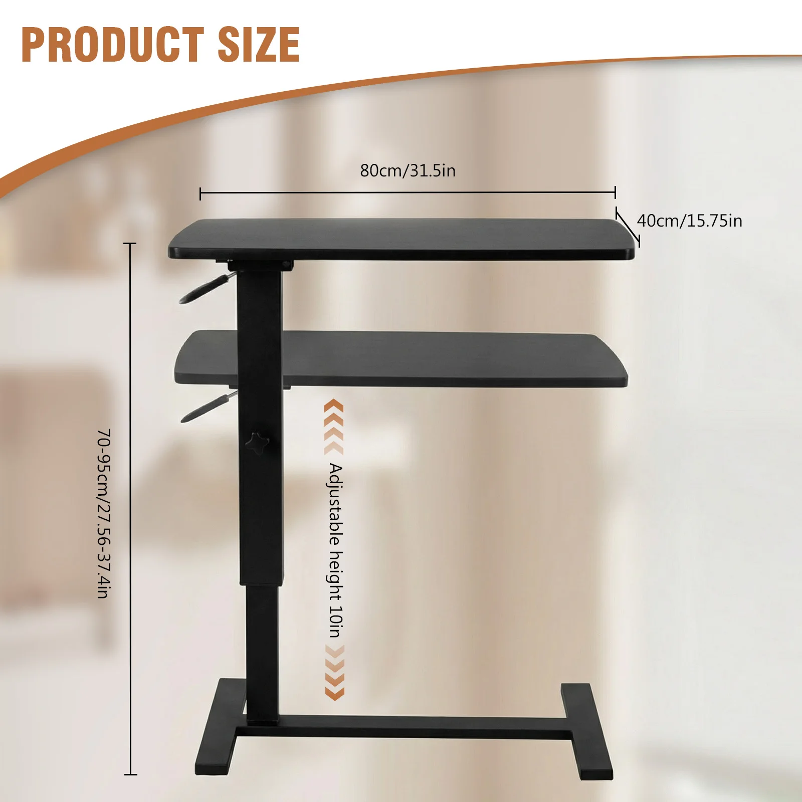 Bed Rolling Laptop Table with Wheels Movable Overbed Tables 27.56-37.4in Adjustable Height for Living Room Bedroom Hospital Use
Bed Rolling Laptop Table with Wheels Movable Overbed Tables 27.56-37.4in Adjustable Height for Living Room Bedroom Hospital Use