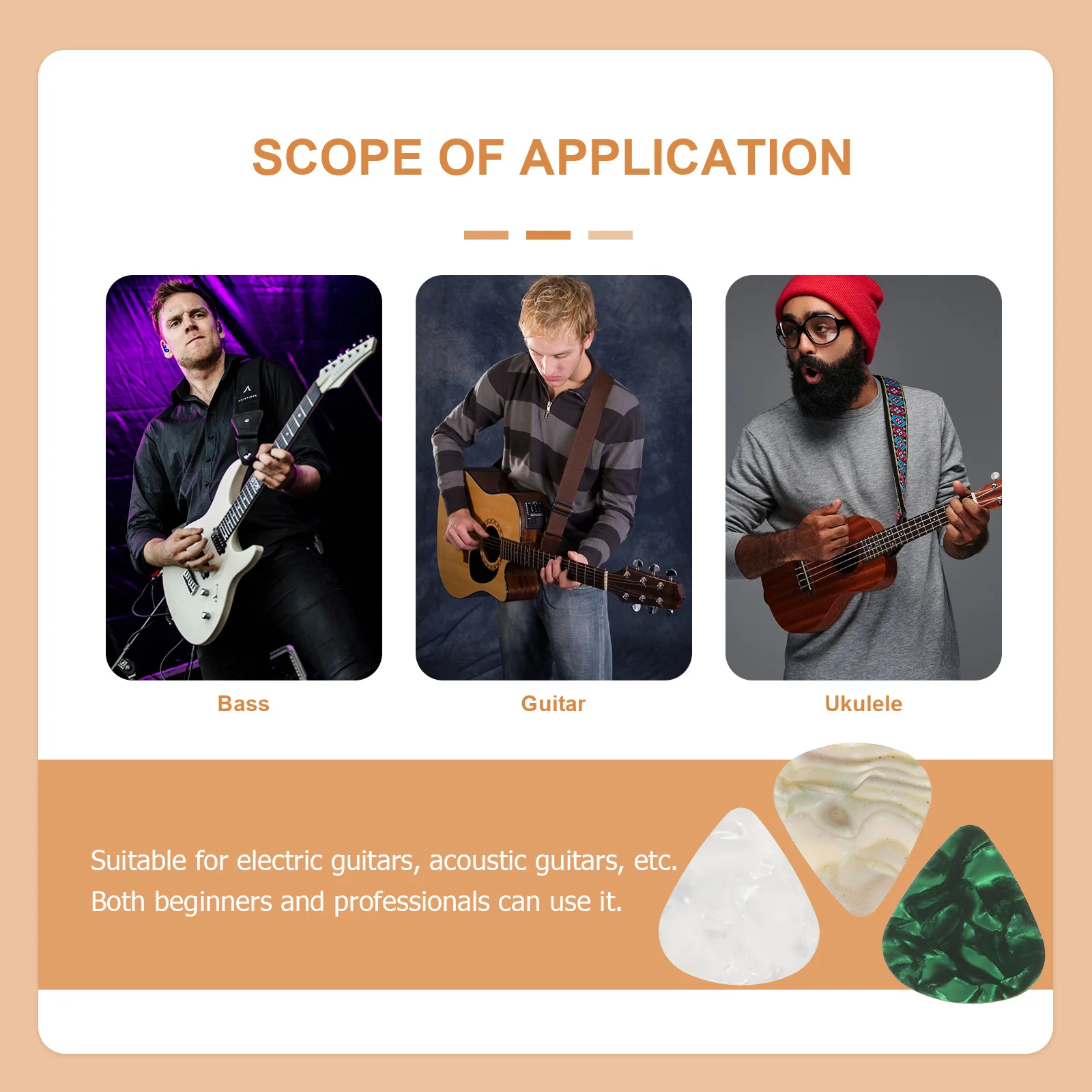 30pcs Guitar Picks Colored Nylon Thick Acoustic Electric Triangle Bass Accessories Kit Variety Pack Musical
30pcs Guitar Picks Colored Nylon Thick Acoustic Electric Triangle Bass Accessories Kit Variety Pack Musical