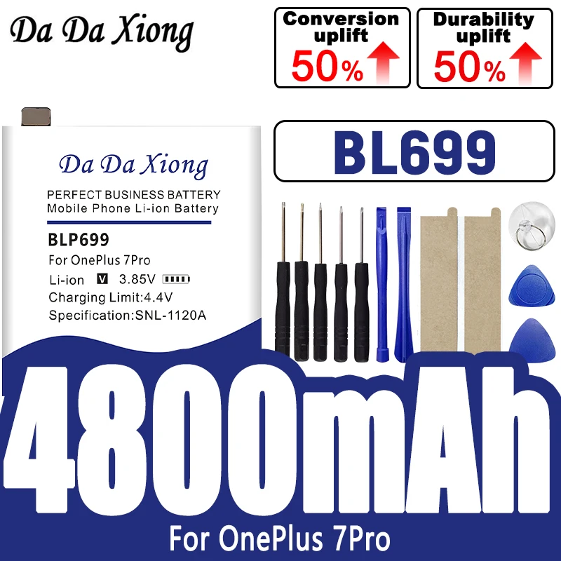 DaDaXiong BLP699 Аккумулятор 4800 мАч для OnePlus 7Pro 7 Pro 7 Plus 7Plus 7 Аккумулятор мобильного телефона Бесплатные инструменты
DaDaXiong BLP699 Аккумулятор 4800 мАч для OnePlus 7Pro 7 Pro 7 Plus 7Plus 7 Аккумулятор мобильного телефона Бесплатные инструменты