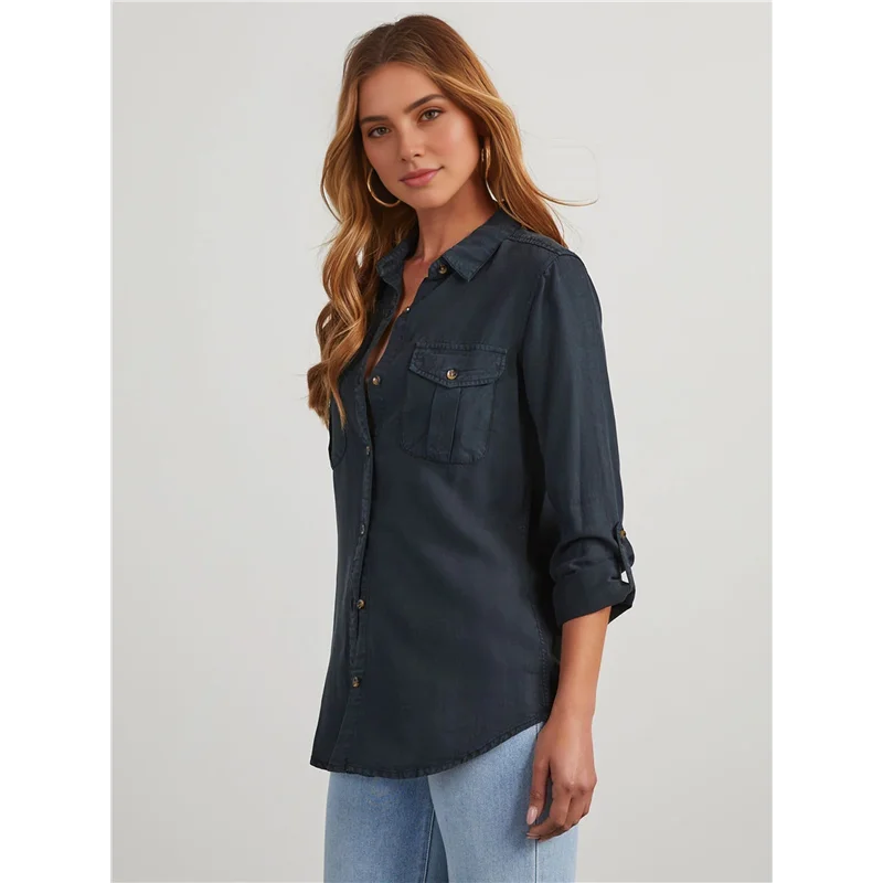 ABRT-Women Double Pockets Spliced Decoration Denim Shirt Jacket Single-Breasted Lapel Casual Female Tops
ABRT-Women Double Pockets Spliced Decoration Denim Shirt Jacket Single-Breasted Lapel Casual Female Tops