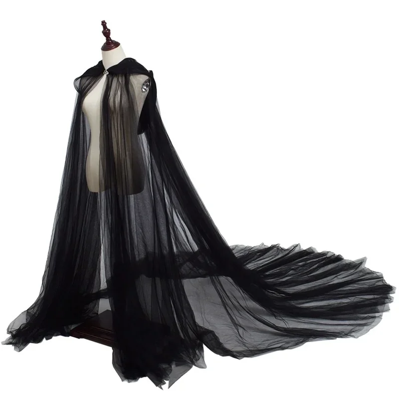 Halloween Costume for Women Hood Tulle Cape Cloak Black White Red Wedding Bridals Floor Length Soft Mesh Cloaks
Halloween Costume for Women Hood Tulle Cape Cloak Black White Red Wedding Bridals Floor Length Soft Mesh Cloaks