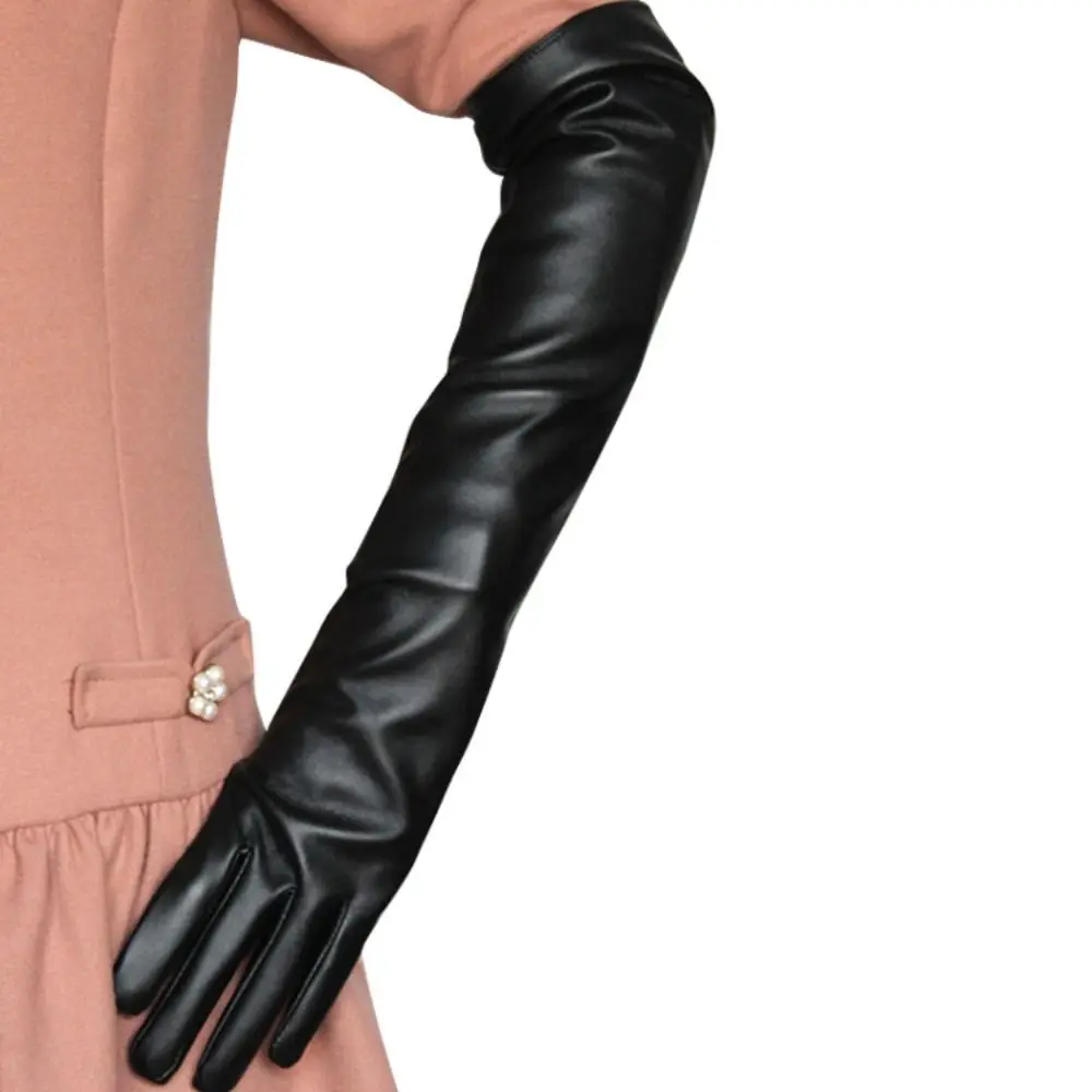 Elegant Long Elbow Gloves Soft Material Keep Warm Patent Leather Gloves Costume Accessories Black Evening Party Gloves
Elegant Long Elbow Gloves Soft Material Keep Warm Patent Leather Gloves Costume Accessories Black Evening Party Gloves