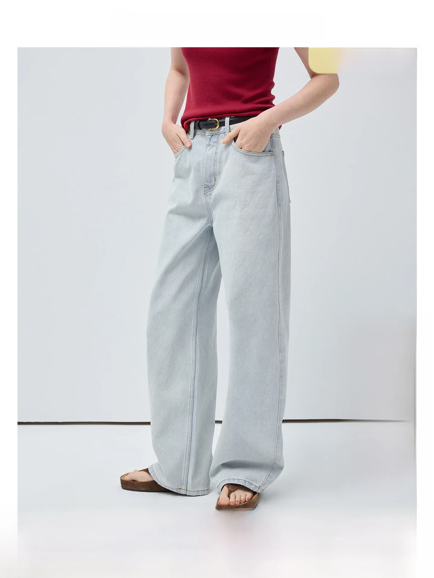 Vintage Coast VEGA CHANG Women's Loose Fit Straight Leg Jeans Light Blue Versatile Casual High Waist Zipper Pocket Pure Color
Vintage Coast VEGA CHANG Women's Loose Fit Straight Leg Jeans Light Blue Versatile Casual High Waist Zipper Pocket Pure Color