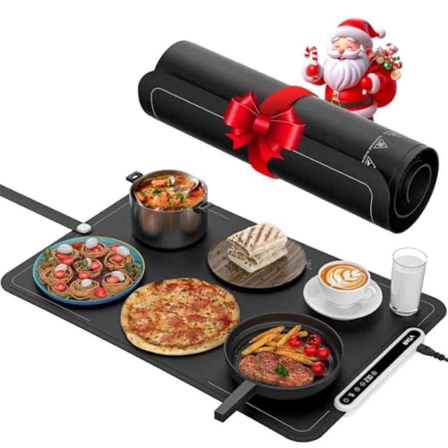 Electric Food Warming Mat with 8-Level Temp and 24H Timer Rollable Buffet Tray Warmer for Party, Even Heating with Dual NTC, Au
Electric Food Warming Mat with 8-Level Temp and 24H Timer Rollable Buffet Tray Warmer for Party, Even Heating with Dual NTC, Au