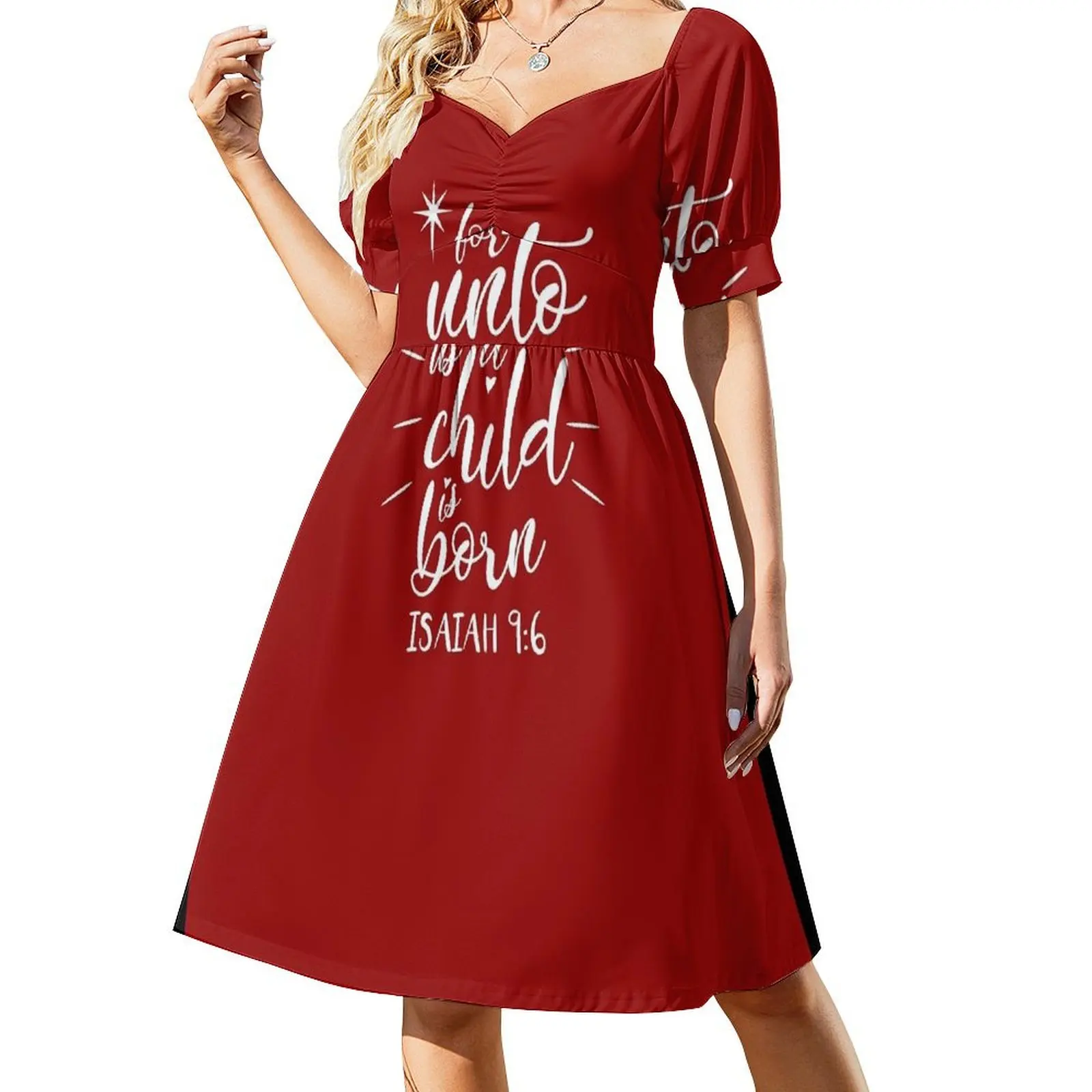 A Child is Born Isaiah 9:6 Short-Sleeved Dress summer dresses for women 2025 women's clothing summer 2025 novelties Clothing
A Child is Born Isaiah 9:6 Short-Sleeved Dress summer dresses for women 2025 women's clothing summer 2025 novelties Clothing