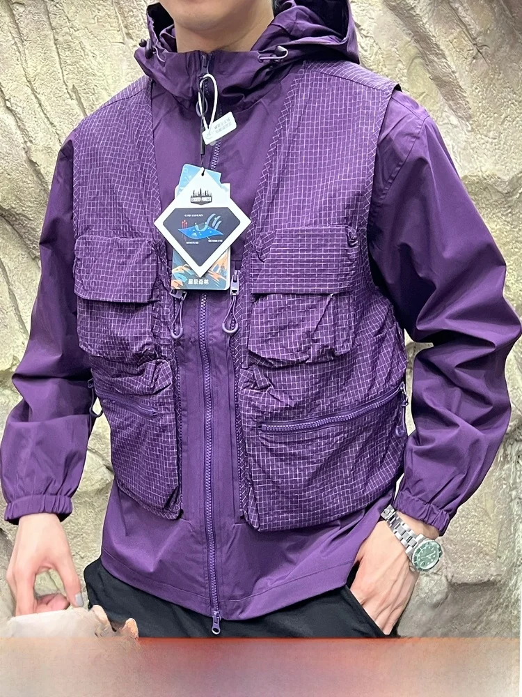 Detachable Vest Outdoor Waterproof Tee-in-One Jaet ex Stand Fit Nylon Polyester Blend Autumn Wearable Hooded Zipper
Detachable Vest Outdoor Waterproof Tee-in-One Jaet ex Stand Fit Nylon Polyester Blend Autumn Wearable Hooded Zipper