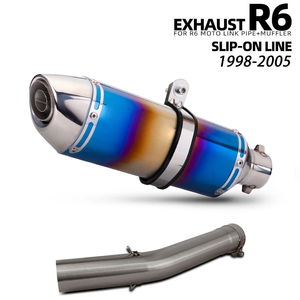 For Yamaha YZF-R6 1998-2005 Motorcycle Performance Exhaust Kit Middle pipe Escape Muffler with DB Killer Racing tube Accessories
For Yamaha YZF-R6 1998-2005 Motorcycle Performance Exhaust Kit Middle pipe Escape Muffler with DB Killer Racing tube Accessories