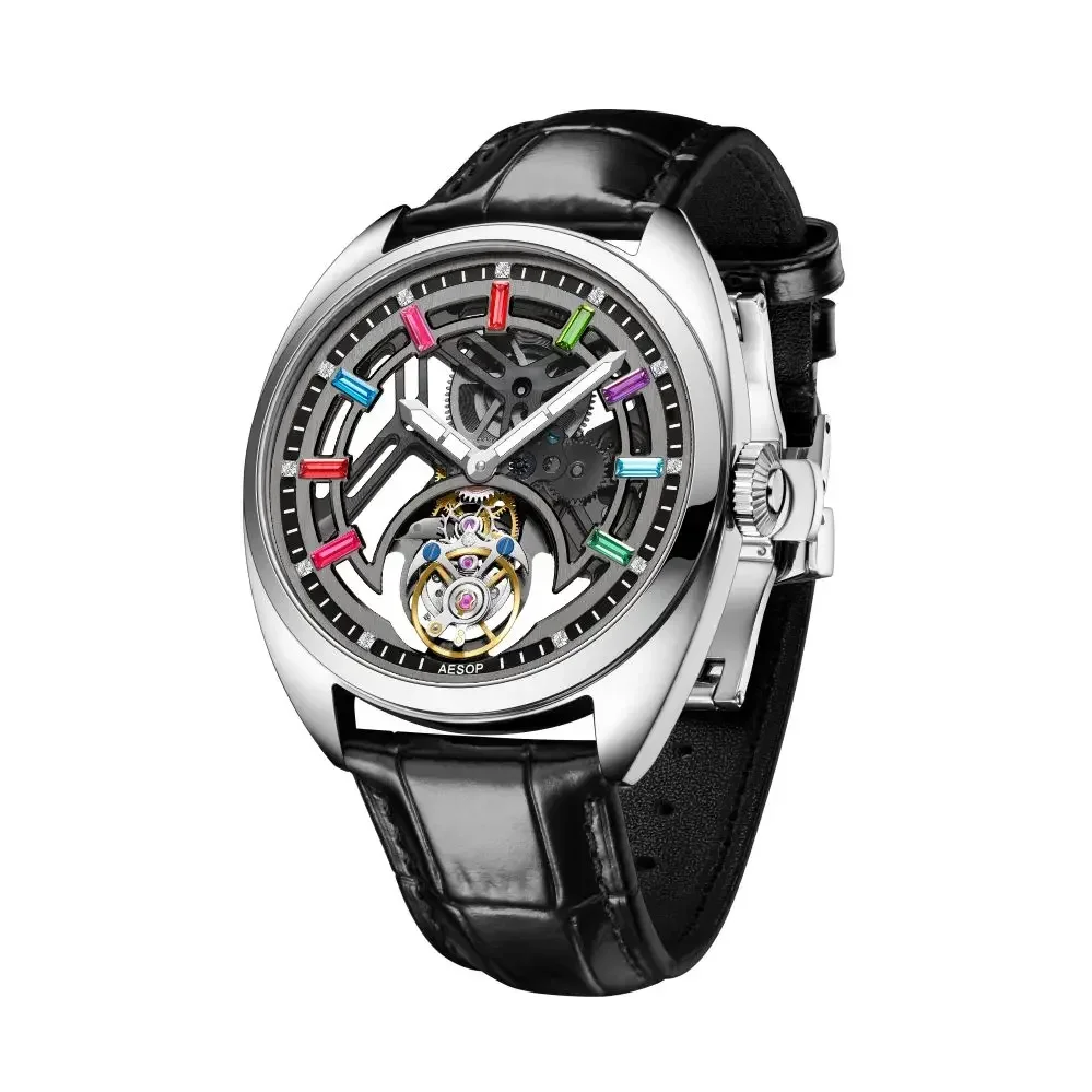 Flying Tourbillon Movement Mechanical Watch For Men Skeleton Fashion Color Diamond Watches Mens Luxury Sapphire Mirror New
Flying Tourbillon Movement Mechanical Watch For Men Skeleton Fashion Color Diamond Watches Mens Luxury Sapphire Mirror New