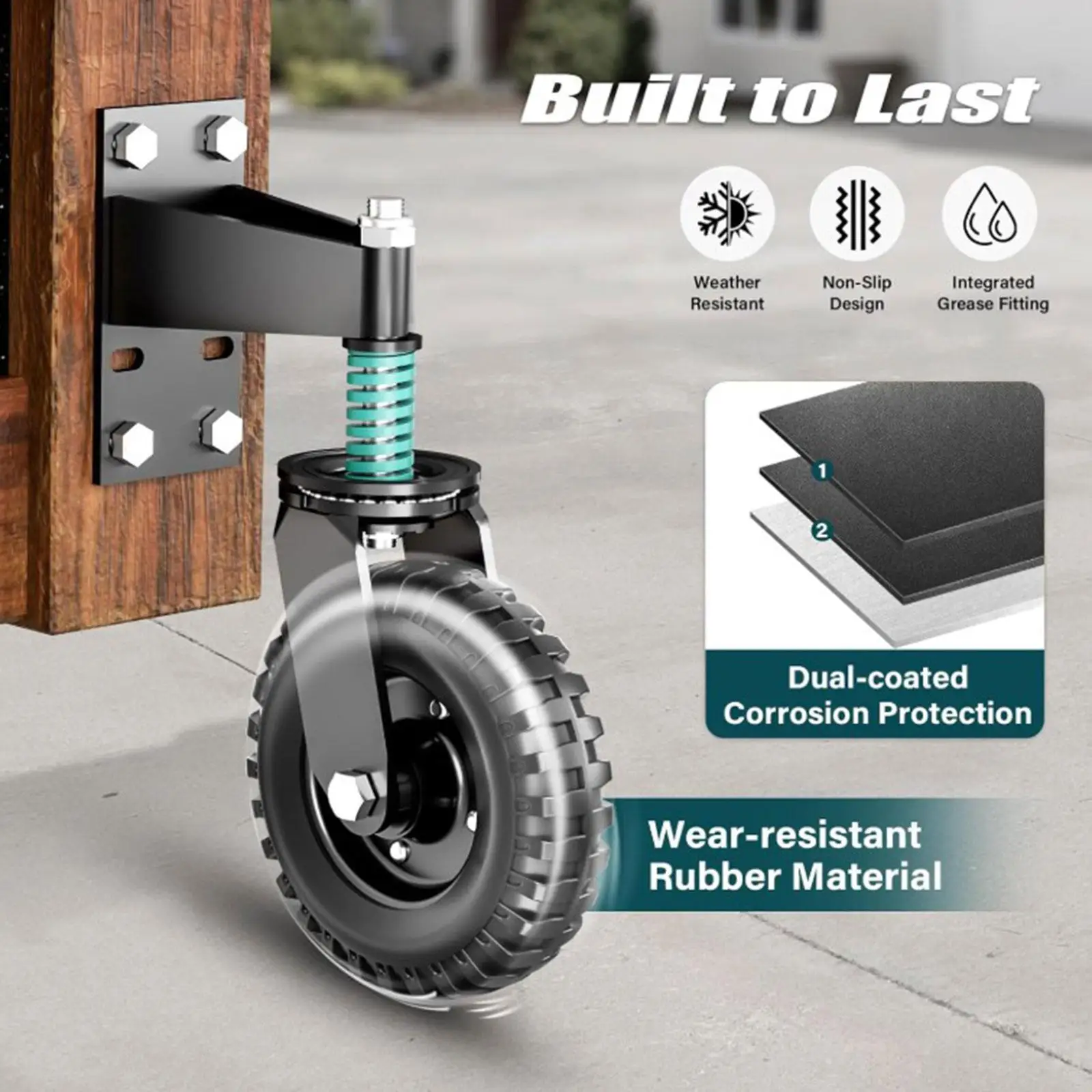 2x 8 inch Gate Wheels Accessory 700 lb Capacity Gate Rollers Kit Simple Installation Sturdy Heavy Duty 360 Degree Swivel
2x 8 inch Gate Wheels Accessory 700 lb Capacity Gate Rollers Kit Simple Installation Sturdy Heavy Duty 360 Degree Swivel