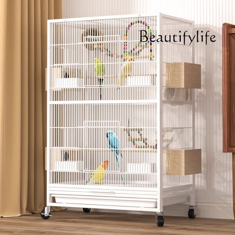 Parrot bird cage large new luxury villa bird cage Xuanfeng starling little sun special breeding box
Parrot bird cage large new luxury villa bird cage Xuanfeng starling little sun special breeding box