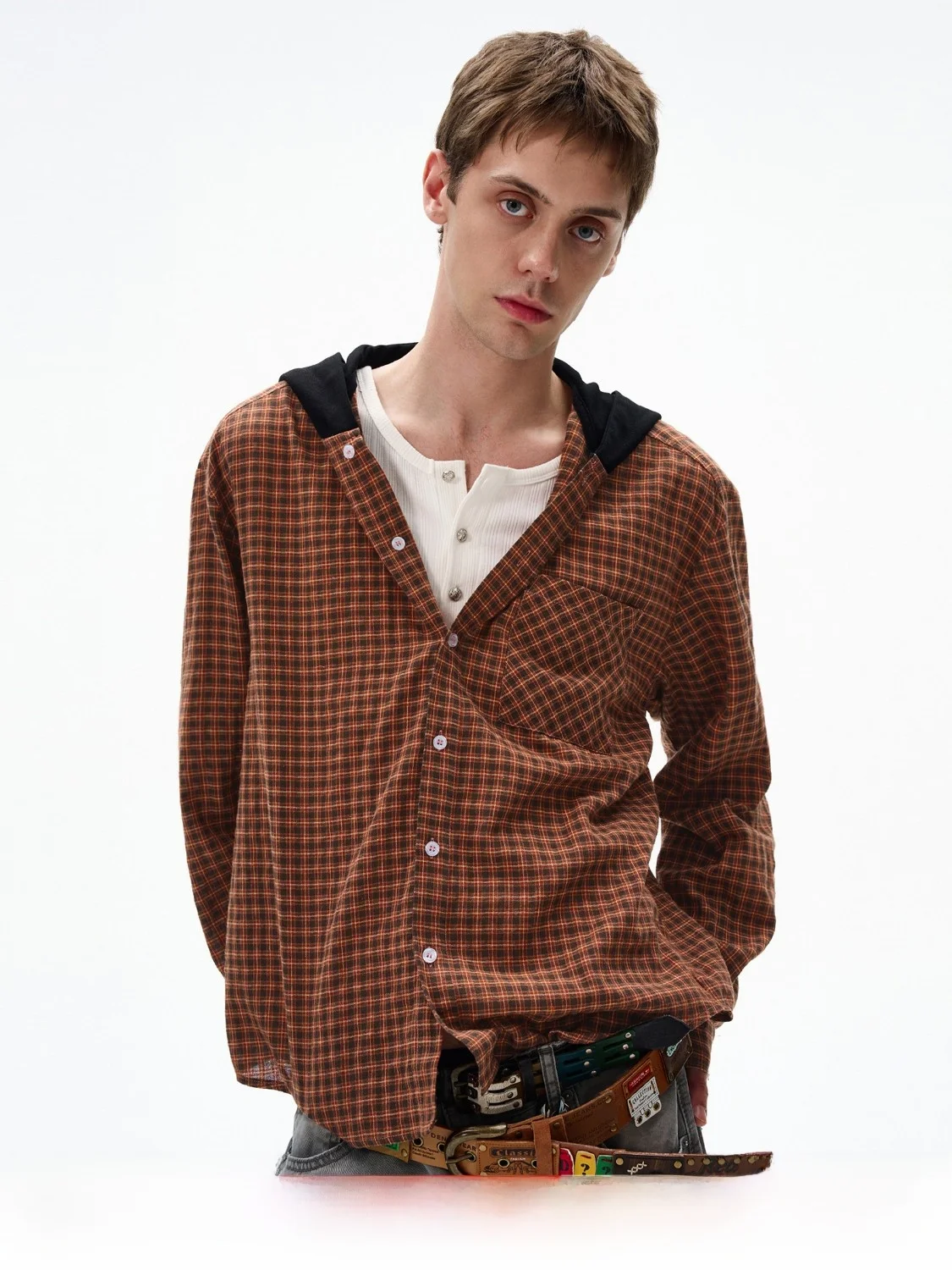 MADWITCH Retro Plaid Long Sve Hooded irt ex Loose Casual Commute Early Autumn irt American Sle Button Design Cotton
MADWITCH Retro Plaid Long Sve Hooded irt ex Loose Casual Commute Early Autumn irt American Sle Button Design Cotton