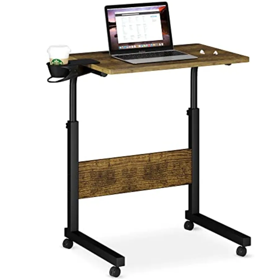 Standing Desk with Cup Holder, Height Adjustable Mobile Laptop Stand on Wheels, Ergonomic Rolling Workstation for Home Office,
Standing Desk with Cup Holder, Height Adjustable Mobile Laptop Stand on Wheels, Ergonomic Rolling Workstation for Home Office,