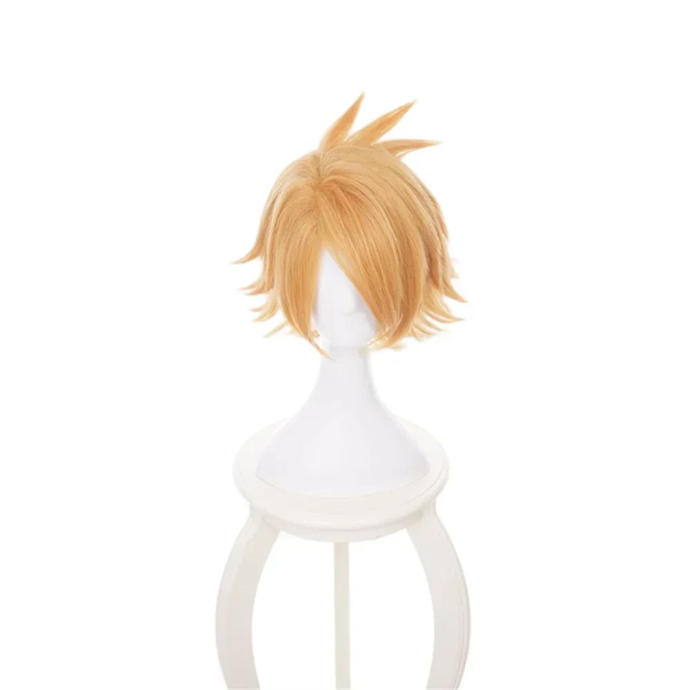 Аниме My Hero Hero Academia Kaminari Denki, парики для косплея, короткие золотые термостойкие синтетические волосы, парик для ролевых игр
Аниме My Hero Hero Academia Kaminari Denki, парики для косплея, короткие золотые термостойкие синтетические волосы, парик для ролевых игр