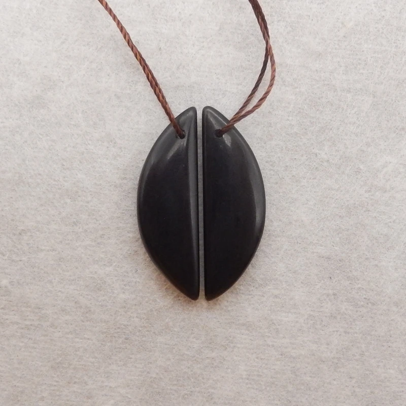 2PCS Obsidian Semiprecious Stone Pendant Earring Beads Lot 28x9x3mm for Fashion DIY Jewelry Making Accessories 2.7g
2PCS Obsidian Semiprecious Stone Pendant Earring Beads Lot 28x9x3mm for Fashion DIY Jewelry Making Accessories 2.7g