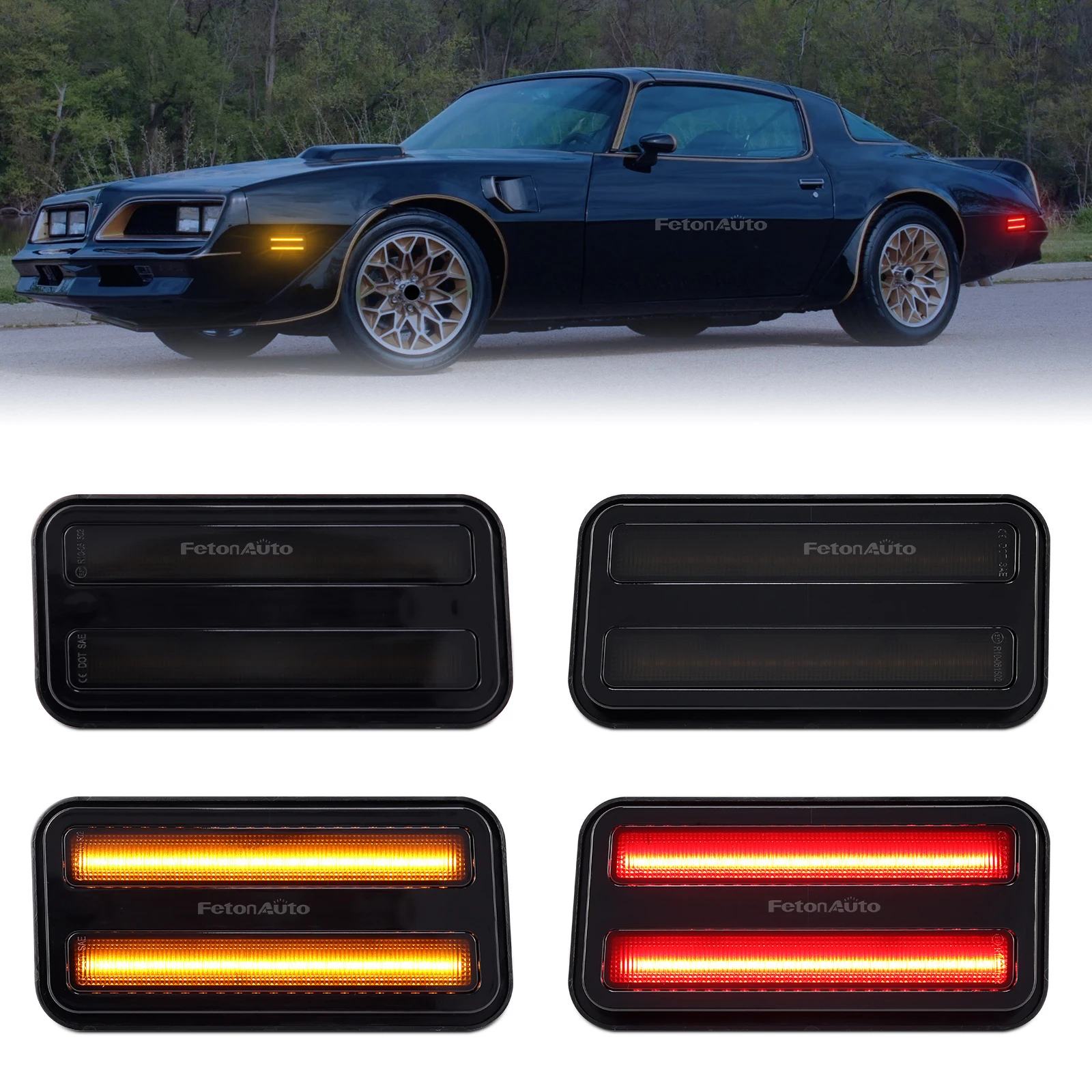 LED Front Rear Side Marker Light Turn Signals/Driving Lights For 1970-1981 Pontiac Firebird/Trans
LED Front Rear Side Marker Light Turn Signals/Driving Lights For 1970-1981 Pontiac Firebird/Trans