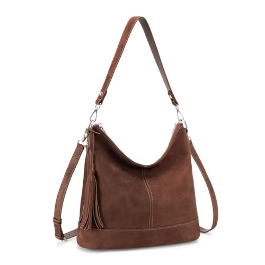 Genuine Leather Hobo Crossbody Bag for Women Soft Real Leather Bucket Shoulder Handbag Purse with 2 Removable Strap
Genuine Leather Hobo Crossbody Bag for Women Soft Real Leather Bucket Shoulder Handbag Purse with 2 Removable Strap