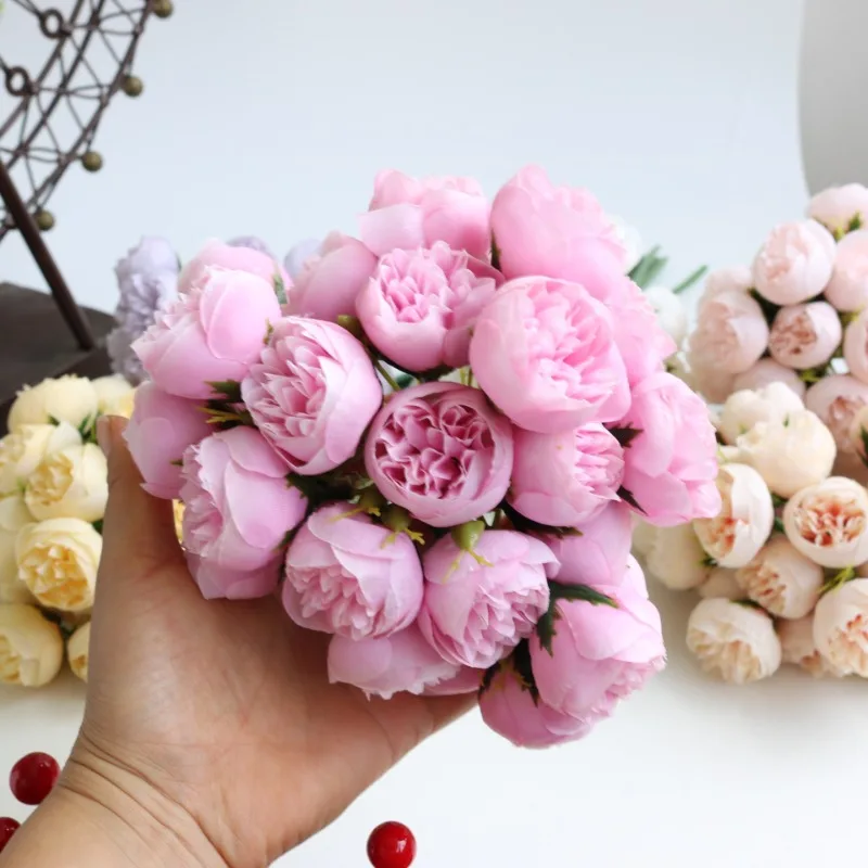 27 Heads Artificial Roses Peony Bouquet 6 Colors Bridal Handle Bouquet Silk Artificial Flowers Wedding Flowers Decoration
27 Heads Artificial Roses Peony Bouquet 6 Colors Bridal Handle Bouquet Silk Artificial Flowers Wedding Flowers Decoration