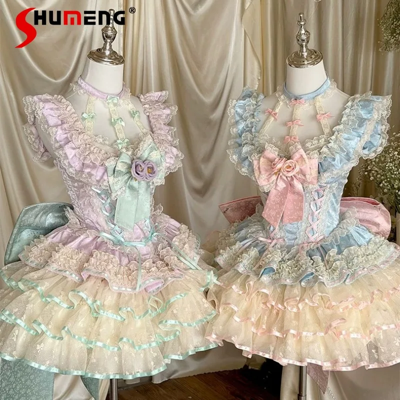 Summer Japanese Y2k Lolita Dress Purple Blue Ultra Short Fairy Dress Birthday Evening Gown Romantic Atmosphere Women's Vestidos
Summer Japanese Y2k Lolita Dress Purple Blue Ultra Short Fairy Dress Birthday Evening Gown Romantic Atmosphere Women's Vestidos