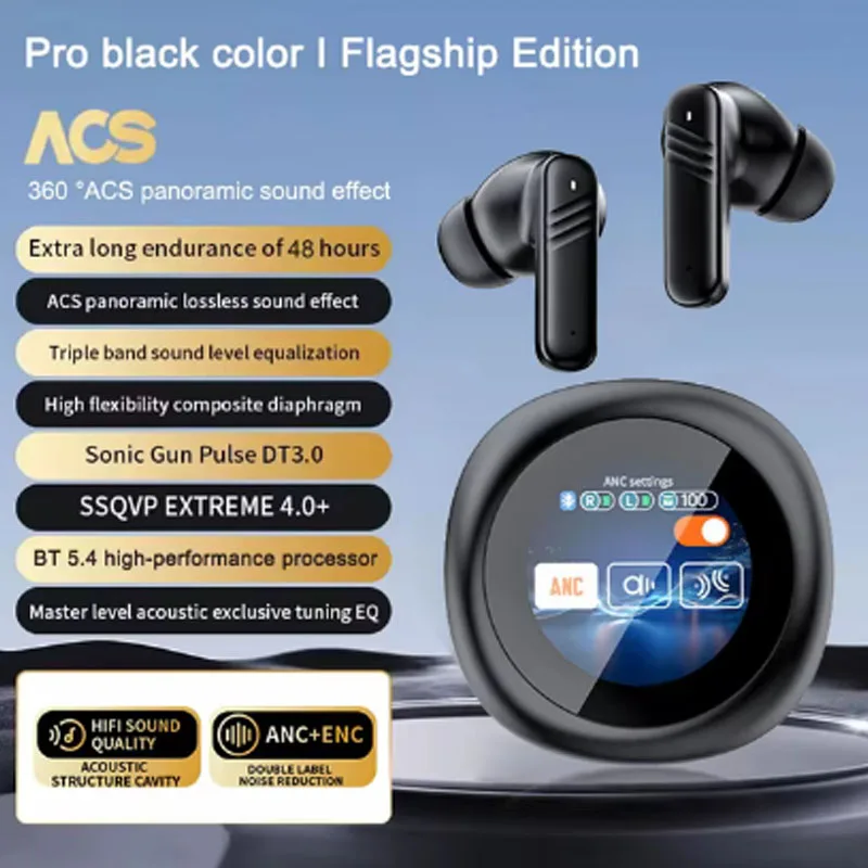 Bluetooth Headset ANC Wireless Noise Cancelling Headphones Full Color Screen Sports Headphones for DOOGEE S110 Xiaomi Civi 4 Pro
Bluetooth Headset ANC Wireless Noise Cancelling Headphones Full Color Screen Sports Headphones for DOOGEE S110 Xiaomi Civi 4 Pro