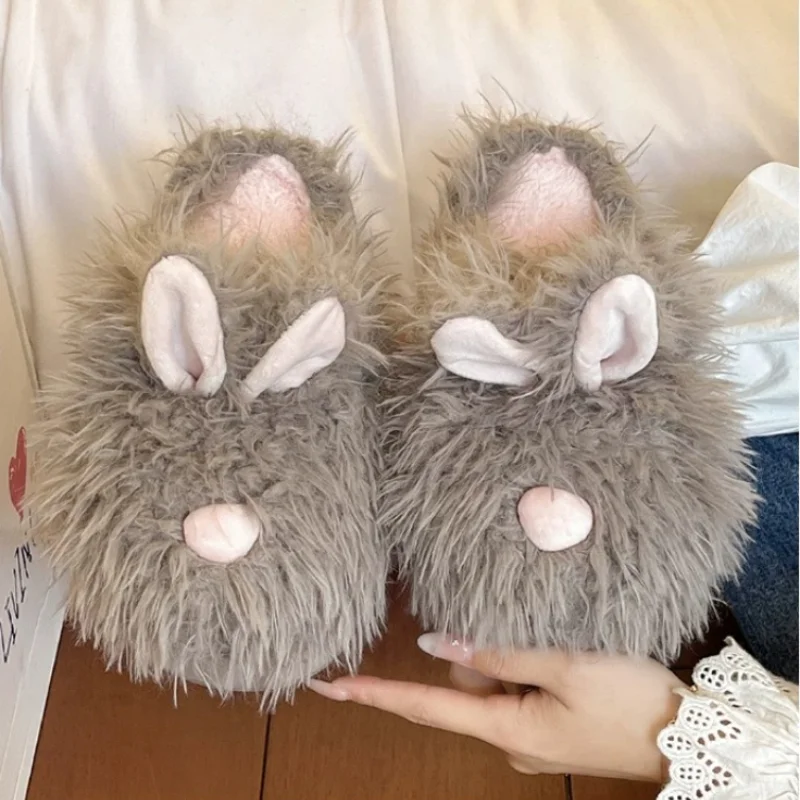 Winter Long Haired Little Rabbit Baotou Women's Cotton Dragging Comfortable and Warm Home Slippers Anti Slip Cute Plush Shoes
Winter Long Haired Little Rabbit Baotou Women's Cotton Dragging Comfortable and Warm Home Slippers Anti Slip Cute Plush Shoes