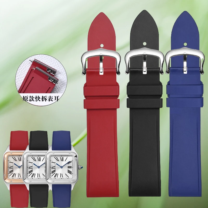 FKM Quick Release watchband For Cartier Santos Dumont series Women's Dumont Watch Needle Buckle 15.5mm 17.5mm Rubber bracelet
FKM Quick Release watchband For Cartier Santos Dumont series Women's Dumont Watch Needle Buckle 15.5mm 17.5mm Rubber bracelet