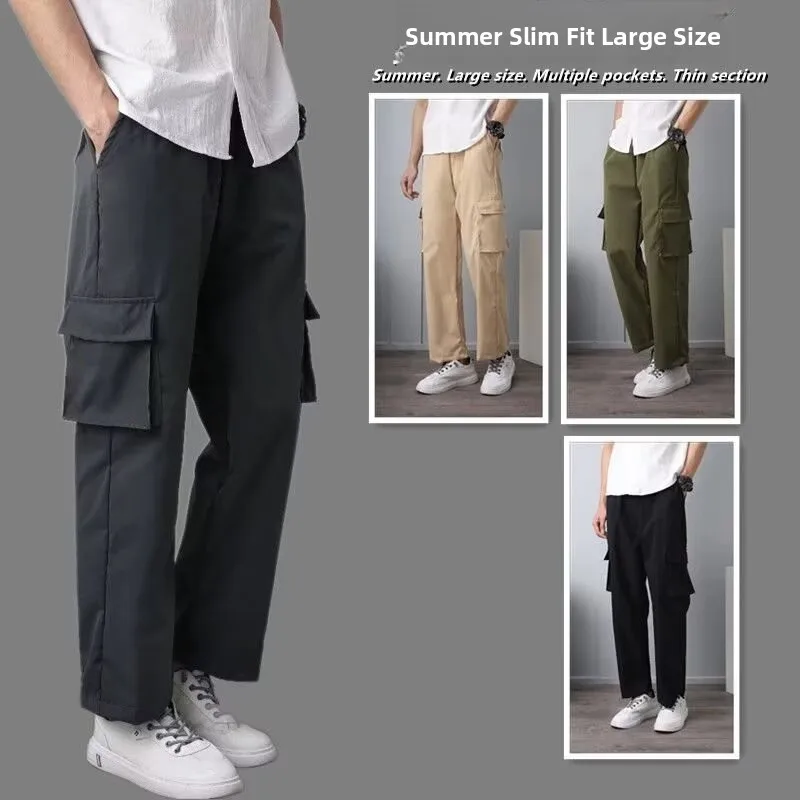 Летние тонкие мужские рабочие брюки, повседневные свободные прямые длинные брюки, модные брендовые новые брюки с девятью точками, молодежная энергия
Летние тонкие мужские рабочие брюки, повседневные свободные прямые длинные брюки, модные брендовые новые брюки с девятью точками, молодежная энергия