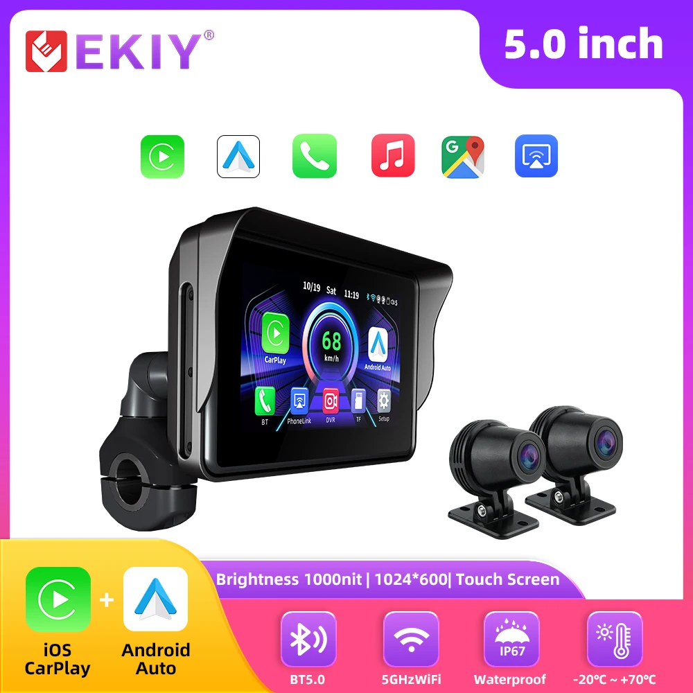 EKIY 5-дюймовый портативный экран для мотоцикла, мото GPS, водонепроницаемый беспроводной Android Auto Carplay, мотоциклетная навигация
EKIY 5-дюймовый портативный экран для мотоцикла, мото GPS, водонепроницаемый беспроводной Android Auto Carplay, мотоциклетная навигация