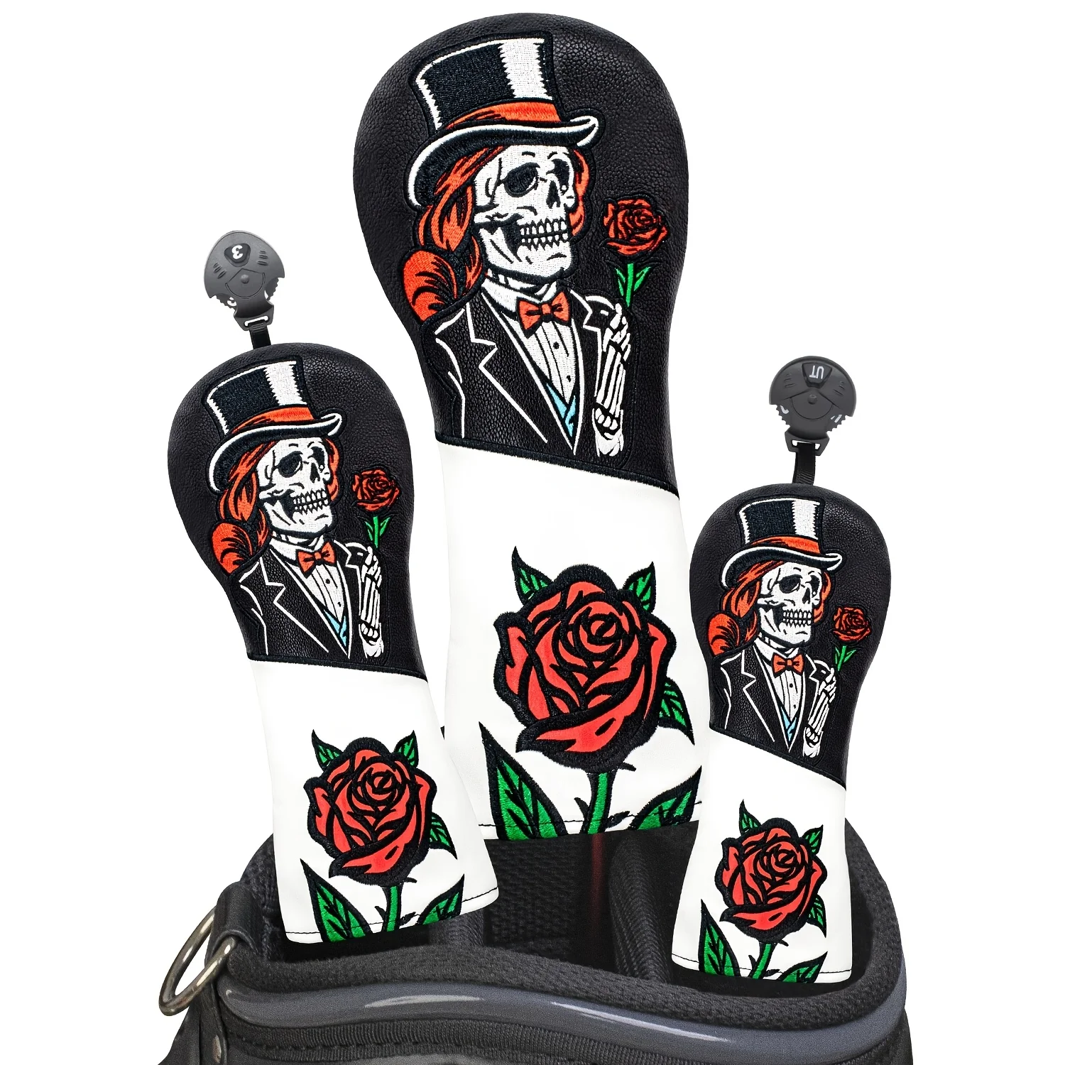 1pc/3pcs Top Hat Skull Rose Pattern Golf Club Head Cover,Durable Protective Accessory,Suitable for Men And Women
1pc/3pcs Top Hat Skull Rose Pattern Golf Club Head Cover,Durable Protective Accessory,Suitable for Men And Women