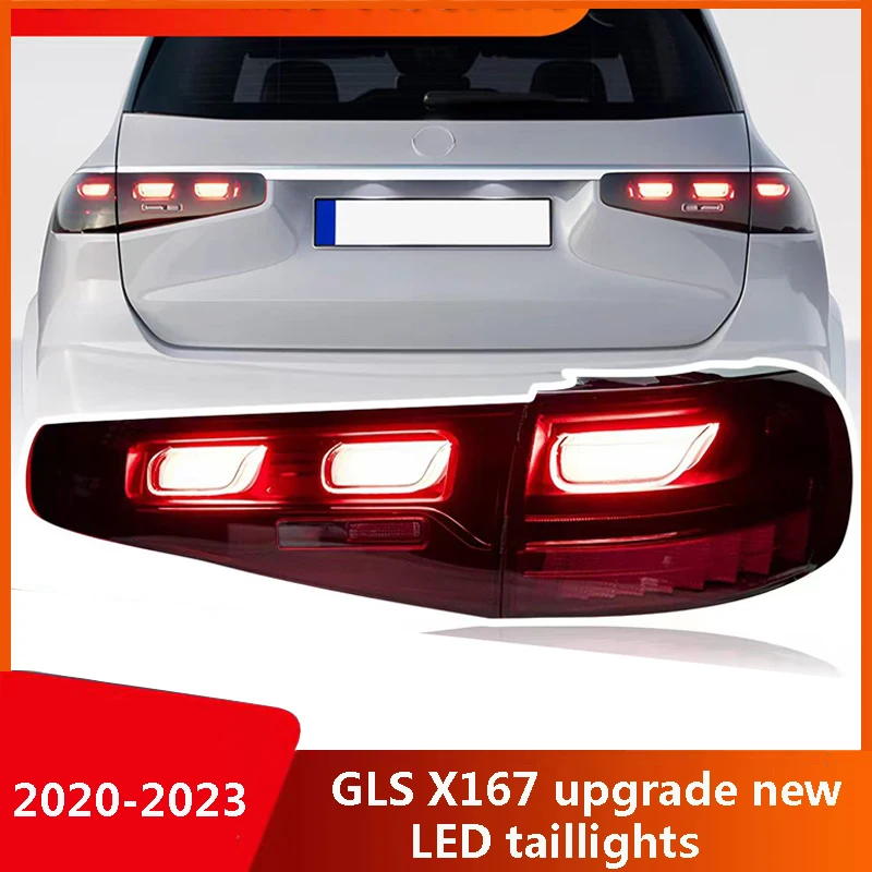 Suitable for 2020-2023 Mercedes-Benz GLS X167 to upgrade the new LED taillights, brake lights and turn signals.
Suitable for 2020-2023 Mercedes-Benz GLS X167 to upgrade the new LED taillights, brake lights and turn signals.