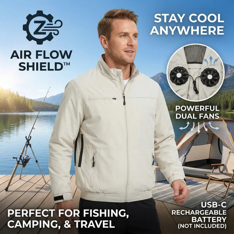 4 Cool Jacket Smart Charging Fan Coat Men -9℃ Refrigeration Air Conditioning Clothes Vest Outdoor Body Cooling Fishing Workwear
4 Cool Jacket Smart Charging Fan Coat Men -9℃ Refrigeration Air Conditioning Clothes Vest Outdoor Body Cooling Fishing Workwear