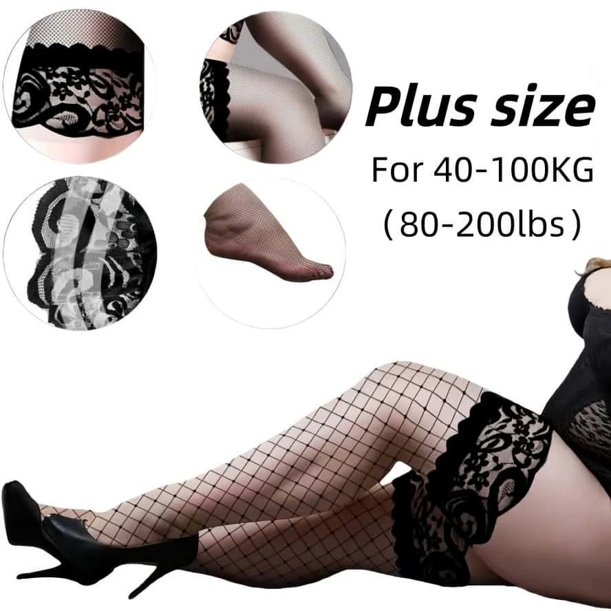 Plus Size Girls Over the Knee Lace Top Anti Slip Fishnet Long Socks Sexy Thigh High Mesh Stockings for Women XXXL Black White
Plus Size Girls Over the Knee Lace Top Anti Slip Fishnet Long Socks Sexy Thigh High Mesh Stockings for Women XXXL Black White