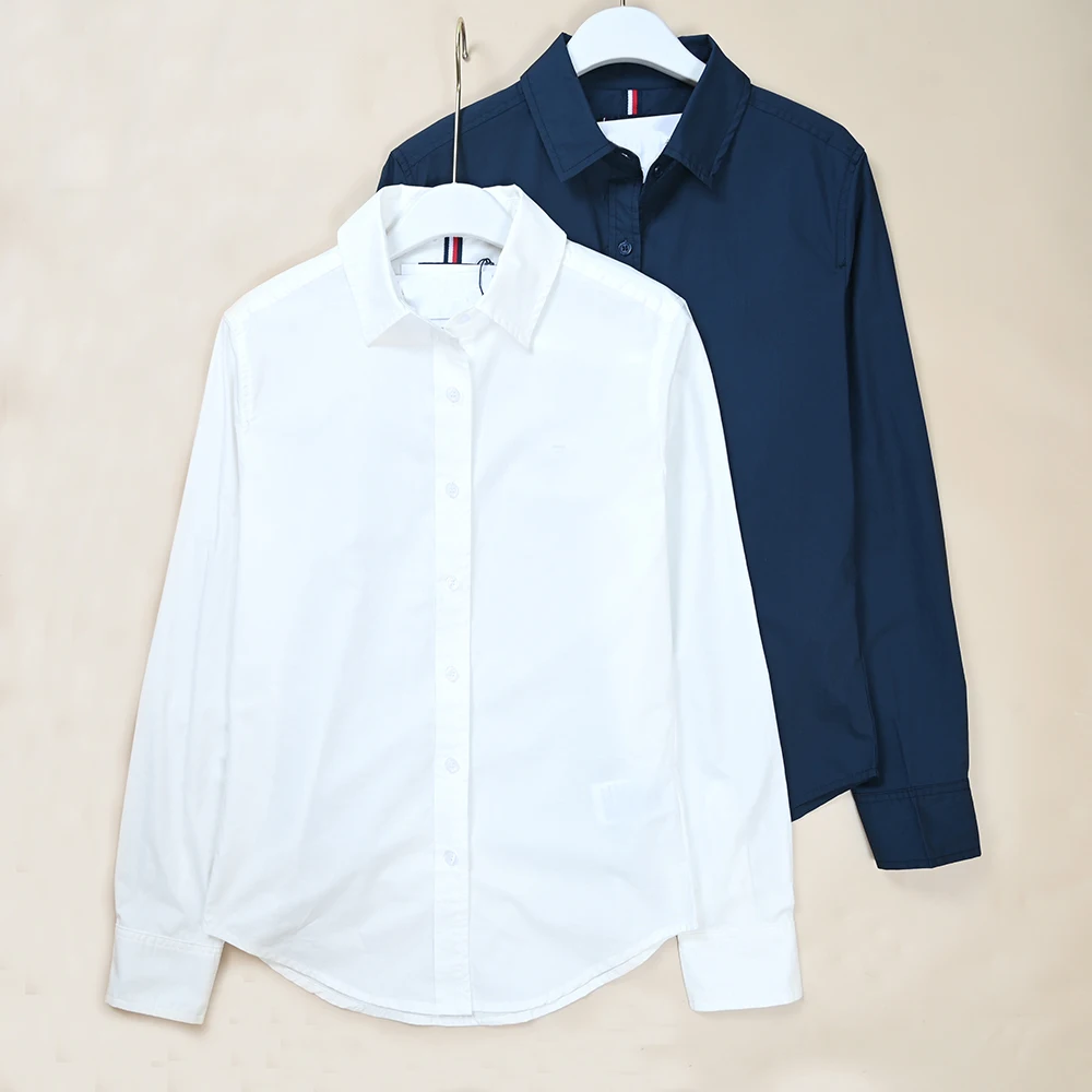 Elegant Long Sleeve Cotton Shirt Slim Fit Embroidered Label Spring Autumn New Style Women's Comfortable Breathable Shirt
Elegant Long Sleeve Cotton Shirt Slim Fit Embroidered Label Spring Autumn New Style Women's Comfortable Breathable Shirt