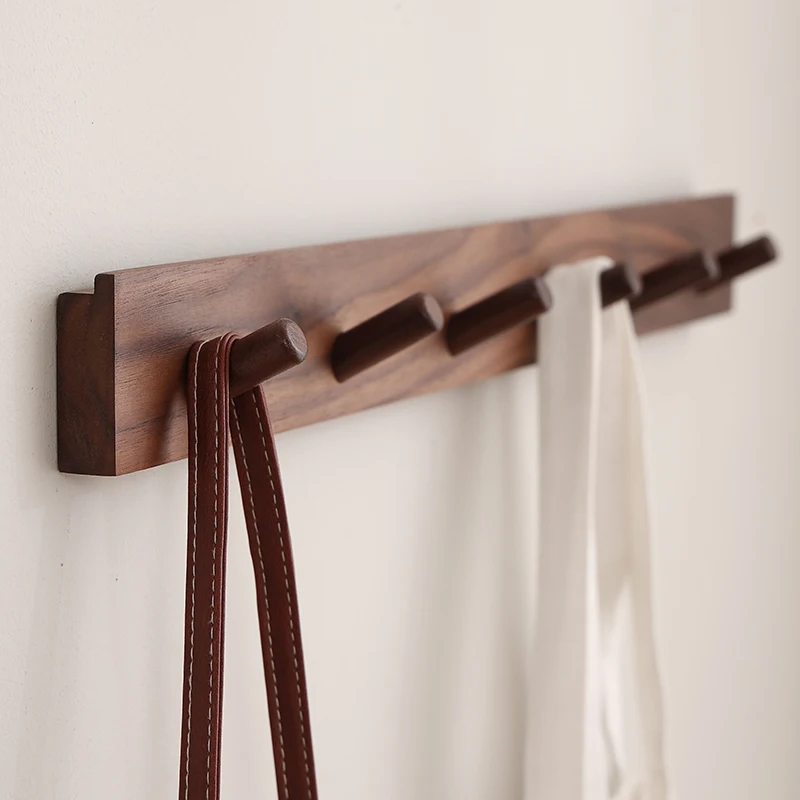 Solid Wood No-Drill Row Hooks - Wall/Door Mounted Wooden Coat Hanger for Entryway & Closet
Solid Wood No-Drill Row Hooks - Wall/Door Mounted Wooden Coat Hanger for Entryway & Closet