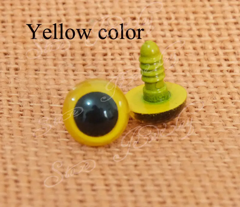 Yellow color safety plastic toy eyes + washer for plush bear doll accessories ---9mm-10mm/12mm/13mm/14mm/
Yellow color safety plastic toy eyes + washer for plush bear doll accessories ---9mm-10mm/12mm/13mm/14mm/