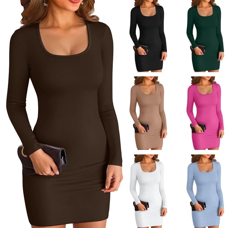 High Stretchy Shapewear Nude Dresses for Women Ribbed Solid Colour Bodycon Square Neck Tummy Control Shape Mini Dresses
High Stretchy Shapewear Nude Dresses for Women Ribbed Solid Colour Bodycon Square Neck Tummy Control Shape Mini Dresses