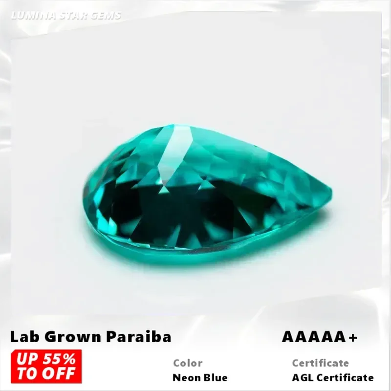 Lab Grown Paraiba Gemstone Pear Cut for DIY Advanced Jewelry Making Inlay Ring Necklace Selectable AGL Certificate
Lab Grown Paraiba Gemstone Pear Cut for DIY Advanced Jewelry Making Inlay Ring Necklace Selectable AGL Certificate
