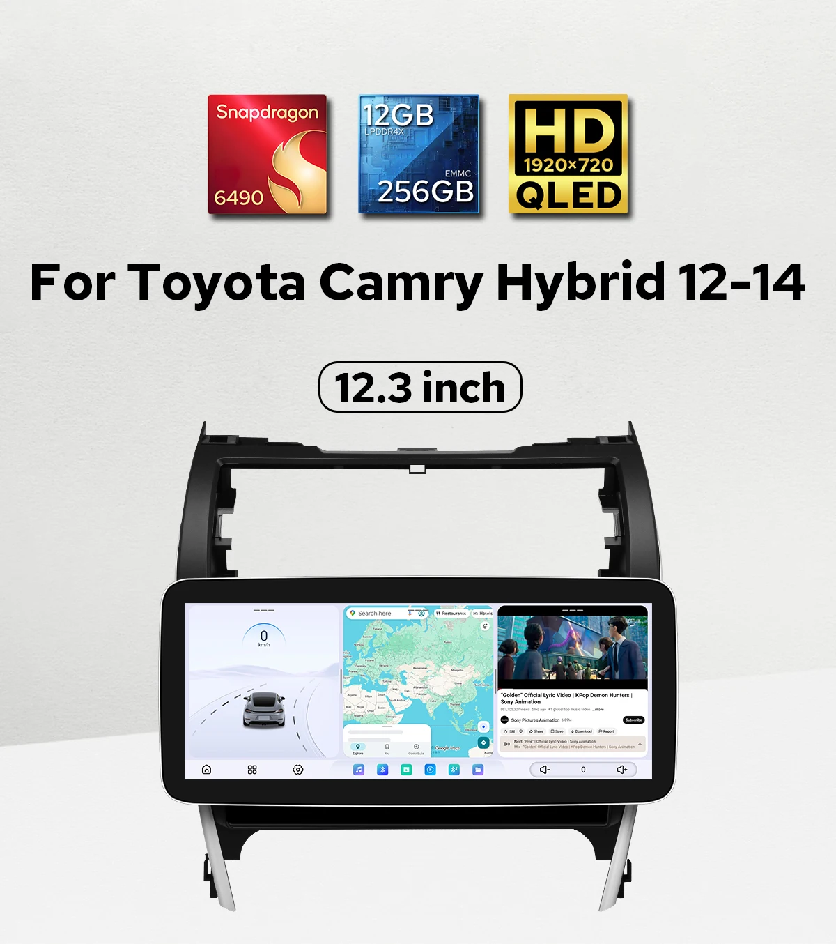 JOYING 12.3"QLED Touchscreen Car Stereo for Toyota Camry Hybrid 2012-2014 12GB RAM 256GB ROM Dual Bluetooth HDMI USB Type-C
JOYING 12.3"QLED Touchscreen Car Stereo for Toyota Camry Hybrid 2012-2014 12GB RAM 256GB ROM Dual Bluetooth HDMI USB Type-C
