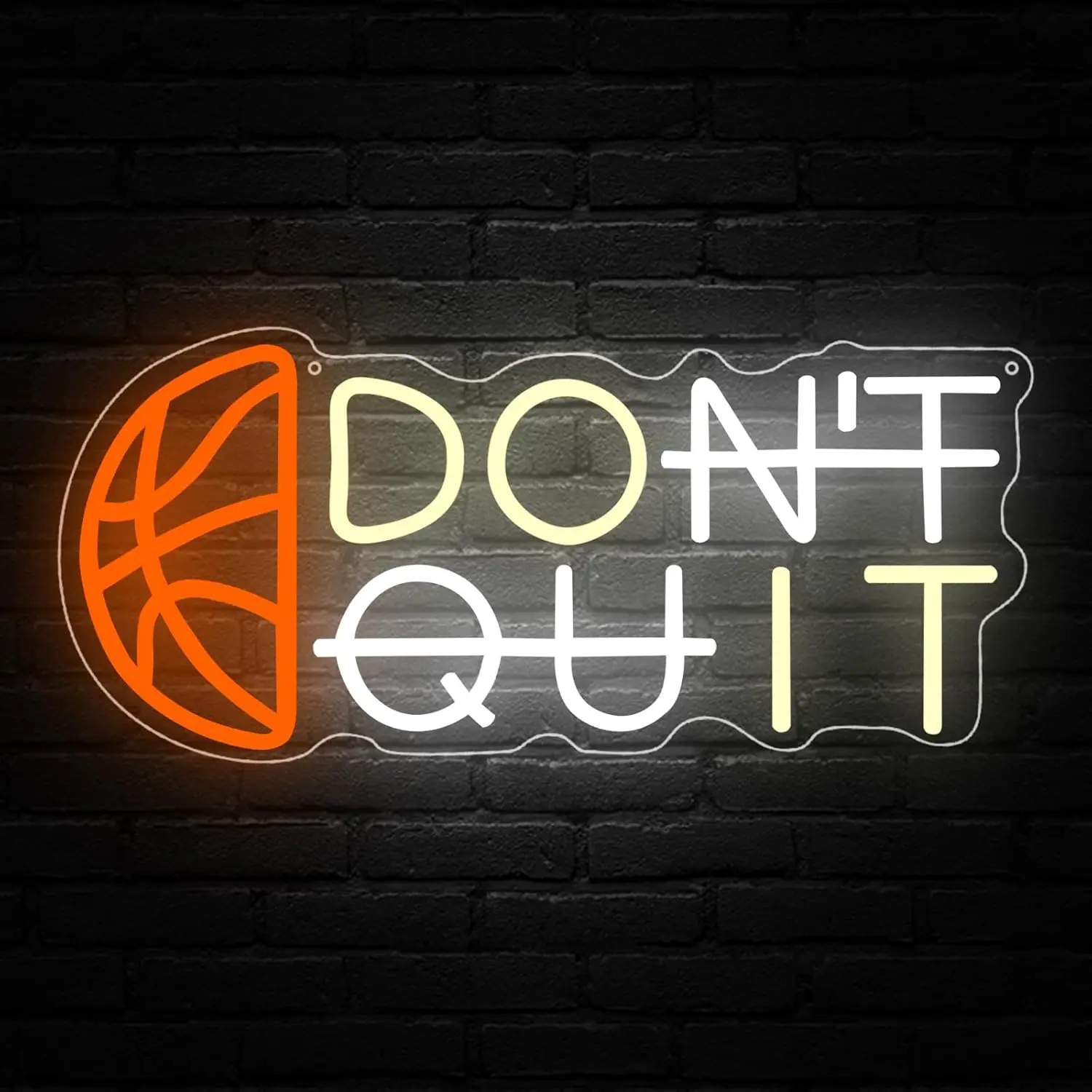 Basketball Don't Quit Neon Sign USB Powered LED Light for Gym Club Gaming Room Bedroom Decoration Birthday Gift Art Wall Light
Basketball Don't Quit Neon Sign USB Powered LED Light for Gym Club Gaming Room Bedroom Decoration Birthday Gift Art Wall Light