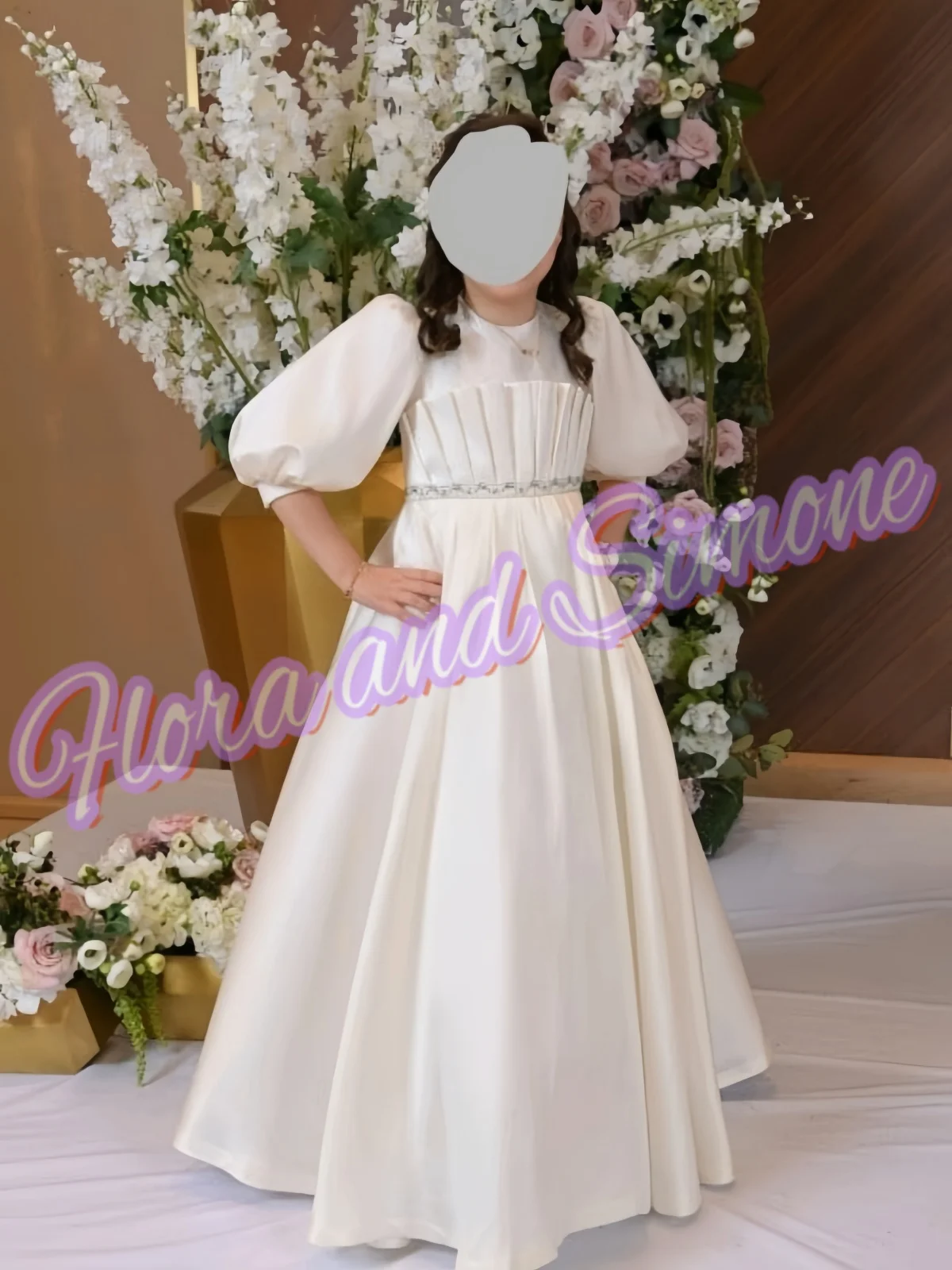 Customized Girl gown Ivory Elegant half sleeves Bow Flower Girl Dress for Wedding Ceremonies Evening gown Formal Receptions
Customized Girl gown Ivory Elegant half sleeves Bow Flower Girl Dress for Wedding Ceremonies Evening gown Formal Receptions