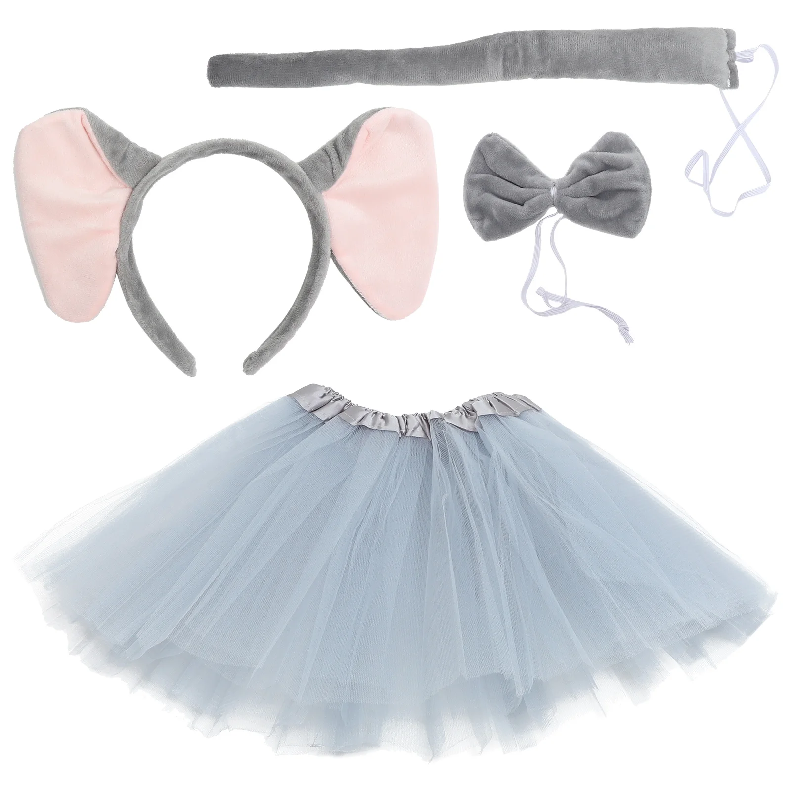 1 set Elephant Ear Headband Bowtie Tail Tutu Skirt Animal Costume Accessories For Women Halloween Birthday Party Graduation Hair
1 set Elephant Ear Headband Bowtie Tail Tutu Skirt Animal Costume Accessories For Women Halloween Birthday Party Graduation Hair