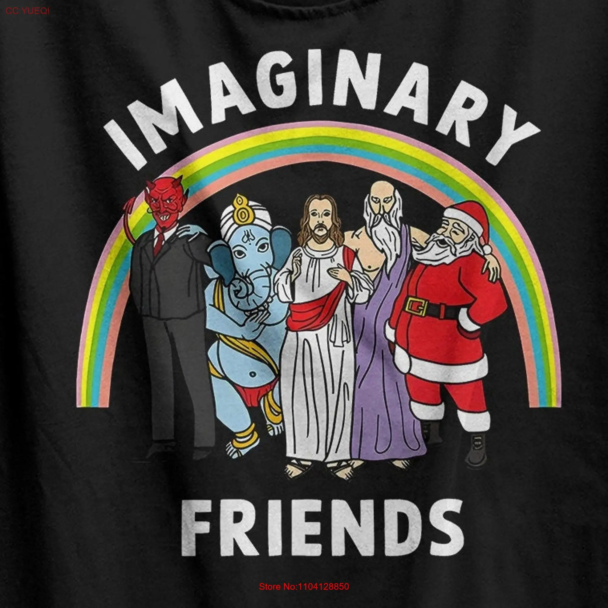 Imaginary Friends Funny Religious T Shirt Sarcastic Science Anti Parody Goth Ironic long or short sleeves
Imaginary Friends Funny Religious T Shirt Sarcastic Science Anti Parody Goth Ironic long or short sleeves