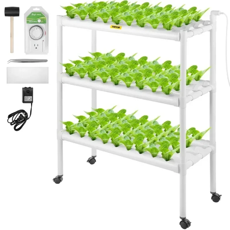 Hydroponics Growing System 108 Sites 12 Food-Grade PVC-U Pipes 3 Layers Indoor Planting Kit with Water Pump for Fruits Vegetable
Hydroponics Growing System 108 Sites 12 Food-Grade PVC-U Pipes 3 Layers Indoor Planting Kit with Water Pump for Fruits Vegetable