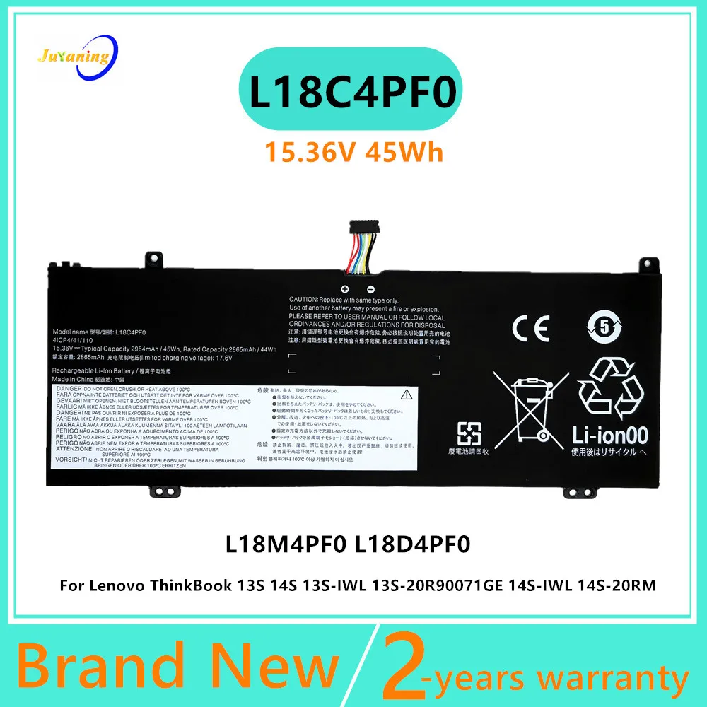 15.36V 45Wh L18C4PF0 L18M4PF0 L18D4PF0 Laptop battery For Lenovo ThinkBook 13S-IML 14S-IML 13S-IWL 14S-IWL Series
15.36V 45Wh L18C4PF0 L18M4PF0 L18D4PF0 Laptop battery For Lenovo ThinkBook 13S-IML 14S-IML 13S-IWL 14S-IWL Series