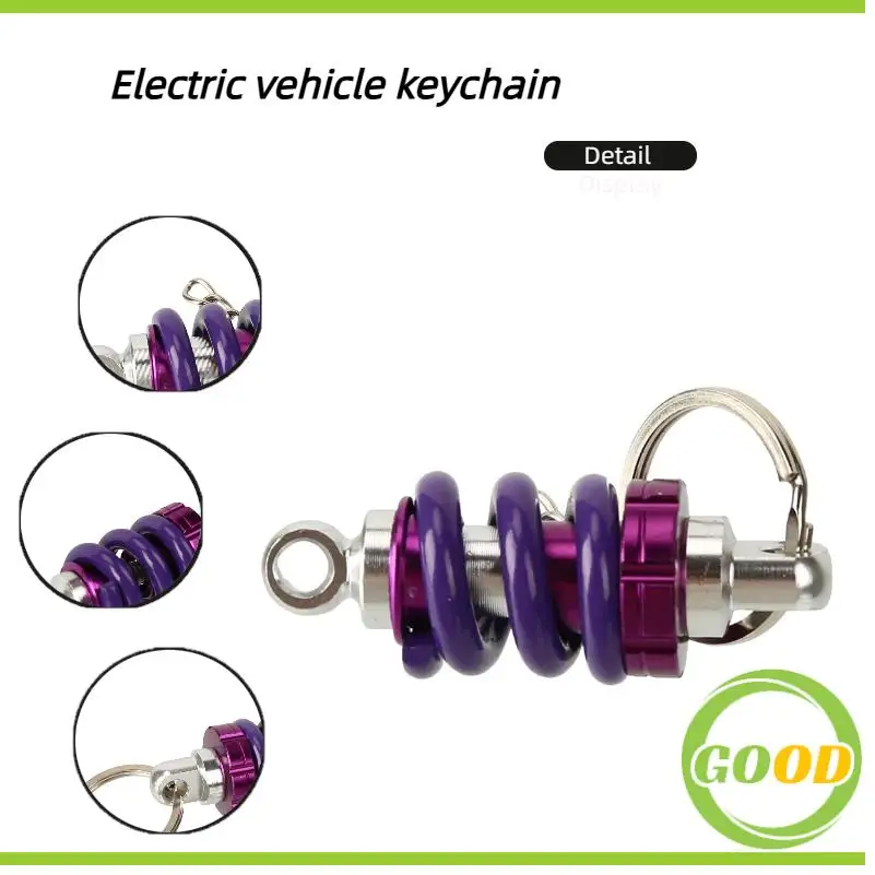 Sleek Aluminum Alloy Shock Absorber Key Ring - Automotive Front Strut Pendant Compatible with Cars & Scooters
Sleek Aluminum Alloy Shock Absorber Key Ring - Automotive Front Strut Pendant Compatible with Cars & Scooters