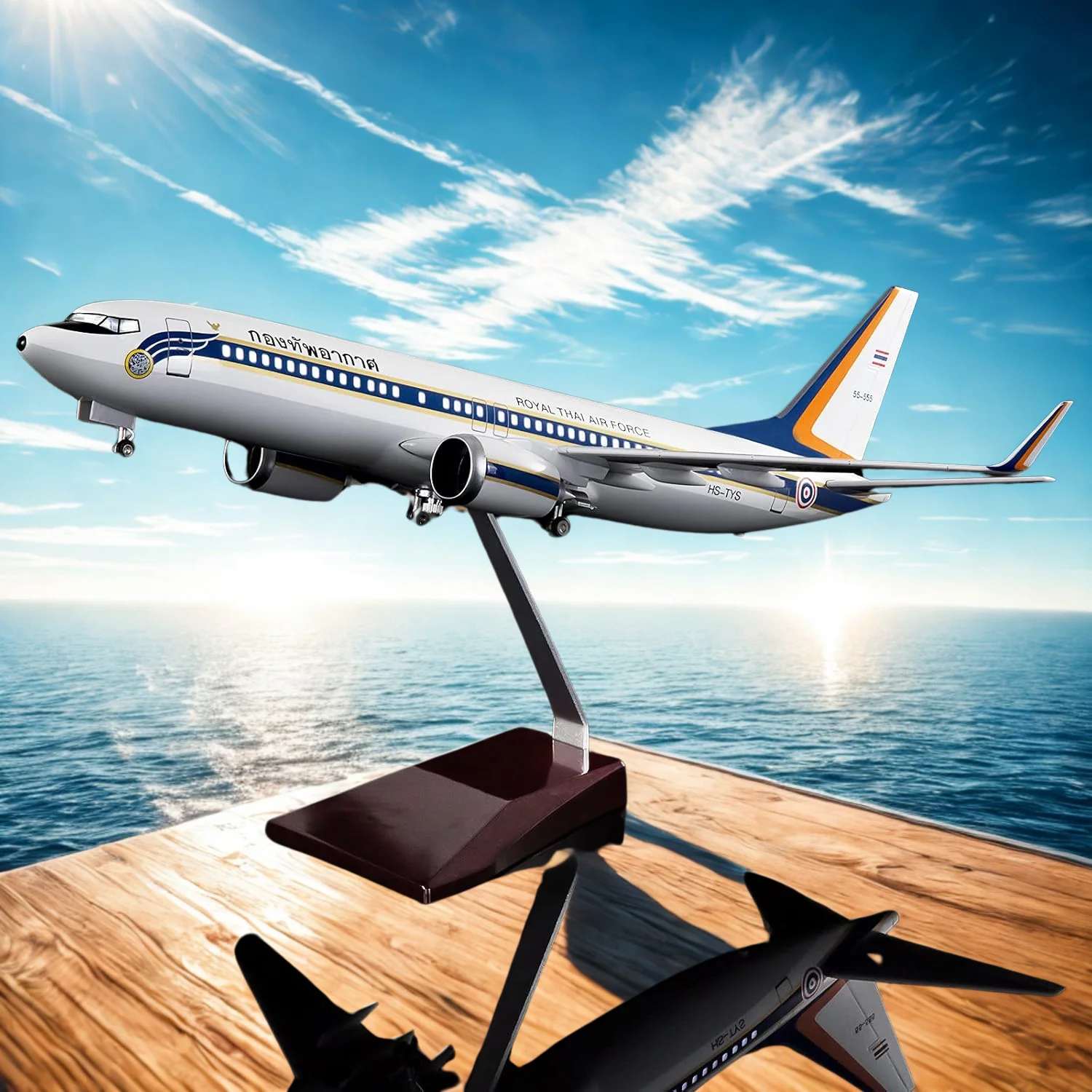 Toy Plane 1:85 Scale Resin Model Airplane Thailand Air Force B737 with LED Light (Touch or Sound Control) Model Planes Kits
Toy Plane 1:85 Scale Resin Model Airplane Thailand Air Force B737 with LED Light (Touch or Sound Control) Model Planes Kits