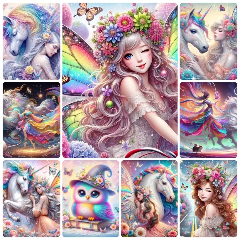 Rainbow Butterfly Elf & Unicorn Owl Fantasy Jigsaw Puzzle, Floral Wing Fairy Magical Creature Home Wall Decor
Rainbow Butterfly Elf & Unicorn Owl Fantasy Jigsaw Puzzle, Floral Wing Fairy Magical Creature Home Wall Decor