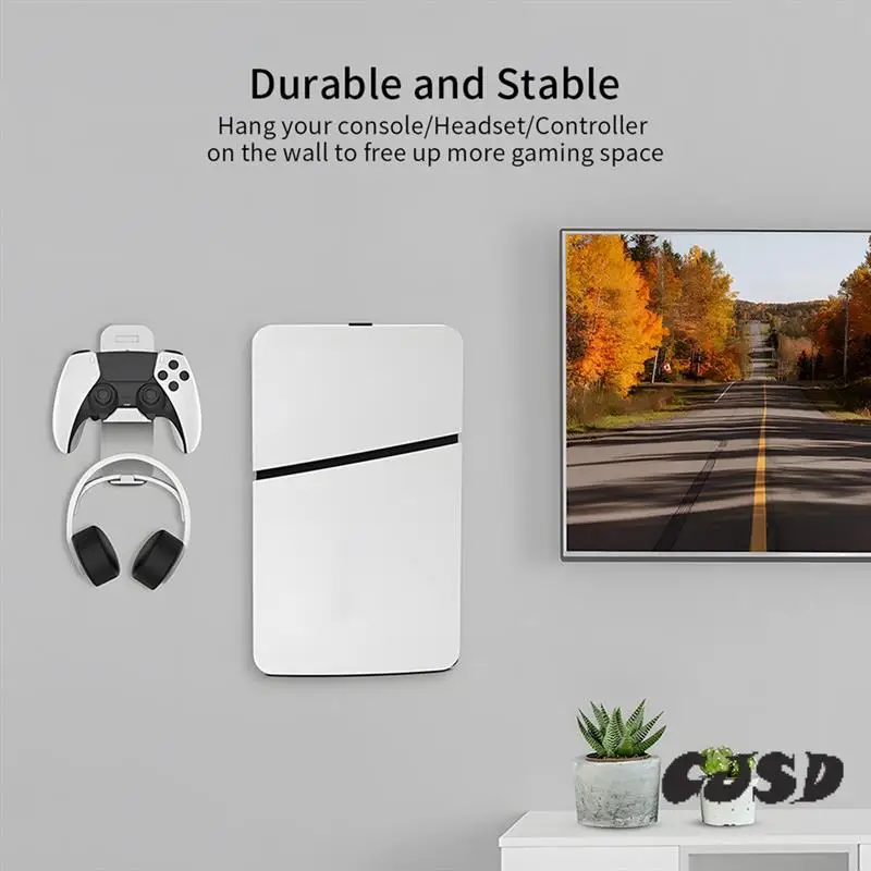 CJSD-For PS5 Slim Console Wall Bracket Hanging Storage Bracket With Headphone Handle Storage Rack Storage Accessories White
CJSD-For PS5 Slim Console Wall Bracket Hanging Storage Bracket With Headphone Handle Storage Rack Storage Accessories White