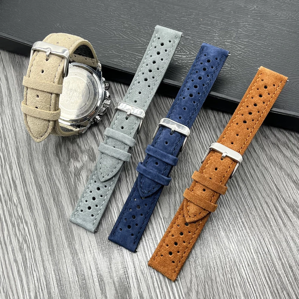 20mm 21mm 22mm Vintage Perforated Suede Leather Watch Band - Quick Release Breathable Retro Replacement Strap Accessories
20mm 21mm 22mm Vintage Perforated Suede Leather Watch Band - Quick Release Breathable Retro Replacement Strap Accessories