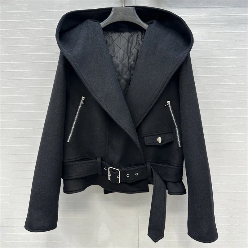 Women's jacket New autumn 2025 waist belt slim hood women's coats Wool blend woolen coat Woman winter coats quilted jacket woman
Women's jacket New autumn 2025 waist belt slim hood women's coats Wool blend woolen coat Woman winter coats quilted jacket woman