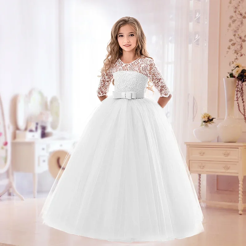 Girls Princess Dress for Birthday Party Clothes Wedding White Dresses Kids Bridesmaid Evening Dress Teens Elegant Lace Long Gown
Girls Princess Dress for Birthday Party Clothes Wedding White Dresses Kids Bridesmaid Evening Dress Teens Elegant Lace Long Gown